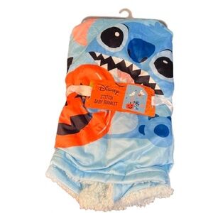 Halloween baby blanket 30 X 40 plush fleece Disney Lilo and Stitch pumpkin ghost